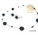 Černá elegantní souprava - náhrdelník a náušnice