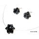 Černá souprava - náhrdelník a náušnice z šitých kuliček